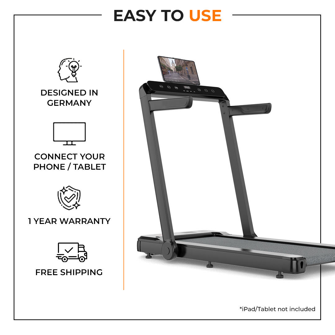 Flexnest Flexpad 2-in-1 Foldable Treadmill Running Pad with Remote for Cardio Black