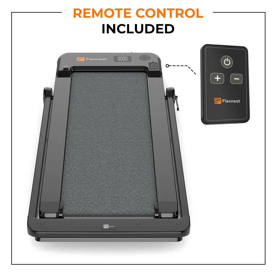 Flexnest Flexpad 2-in-1 Foldable Treadmill Running Pad with Remote for Cardio Black