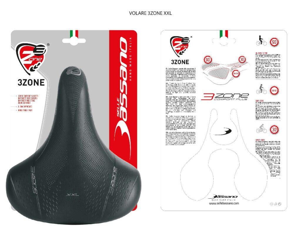 Selle de vélo Volare XXL Cruiser - noir 5/6