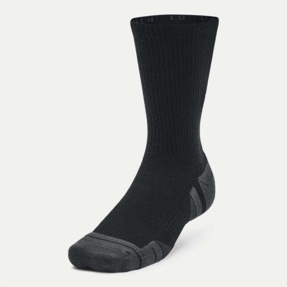 Set 3 Paia di Calze Alte UA Performance Tech Nere 3/5