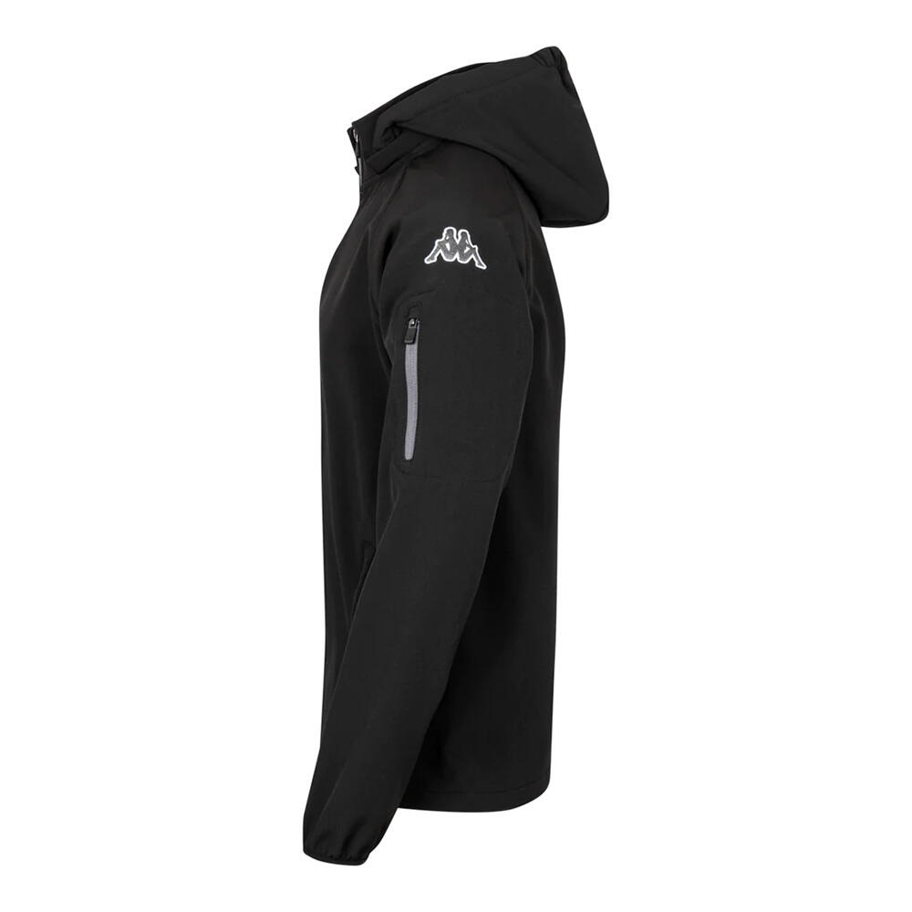 Giacca Softshell nera Kappa Valas per adulti 3/4