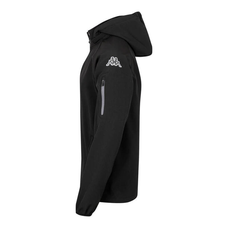 Jachetă softshell neagră Kappa Valas pentru adulți
