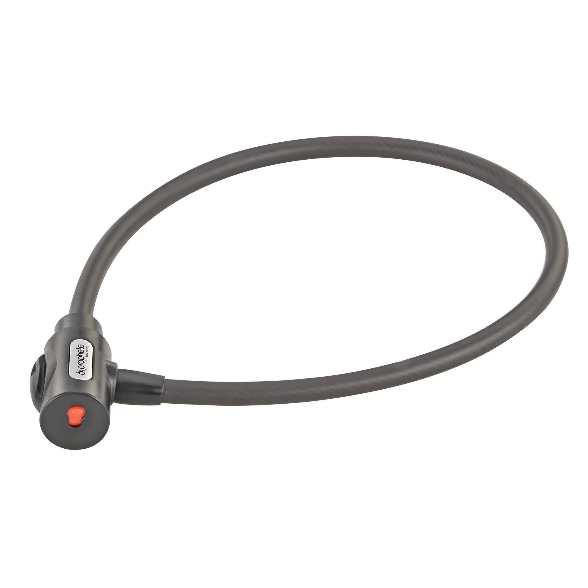 Prophete - Cadenas À Câble, 2 Clés Laser Découpées - Antivol - Noir - Taille Unique - Decathlon