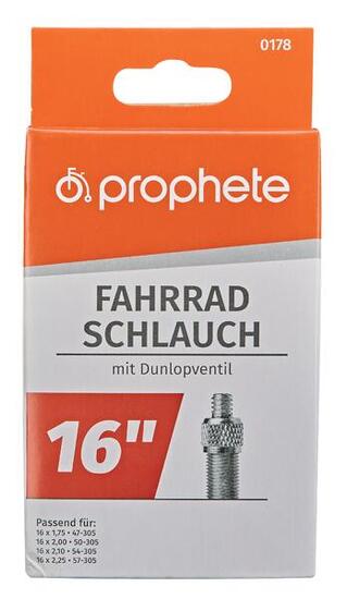 Fahrradschlauch 16 Zoll x 1.75 x 2.00