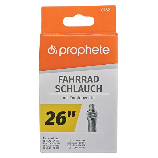 Dętka rowerowa 26 cali x 1.75 - 2.125, zawór Dunlop