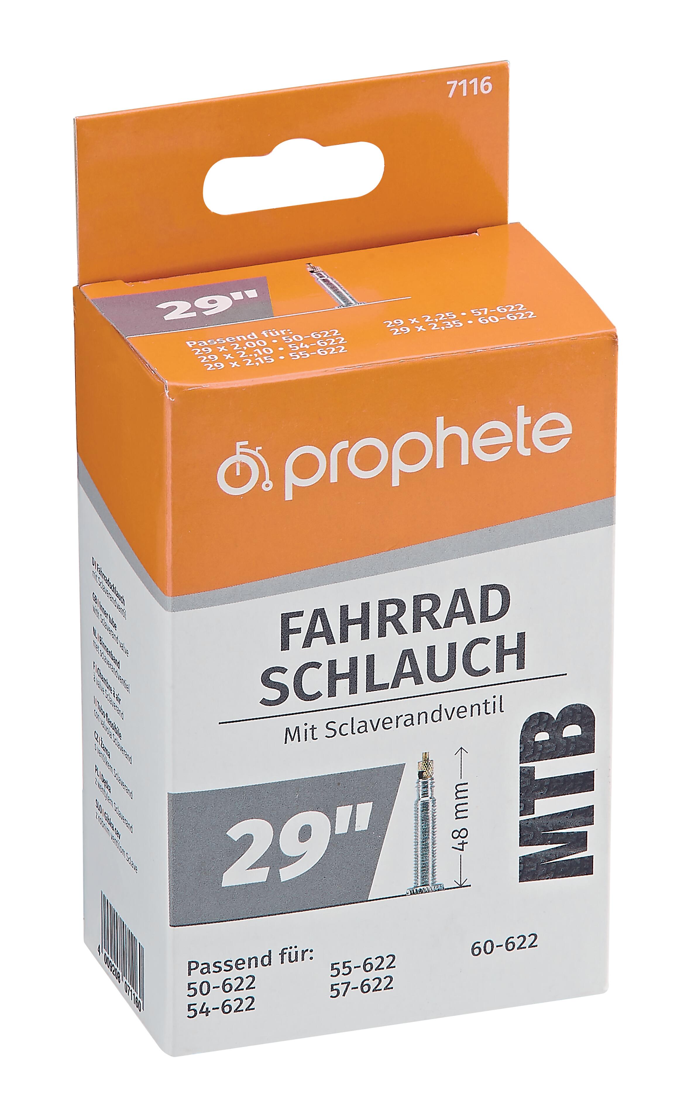 PROPHETE Camera d'aria 29" x 2.00 - 2.35, MTB, valvola Sclaverand