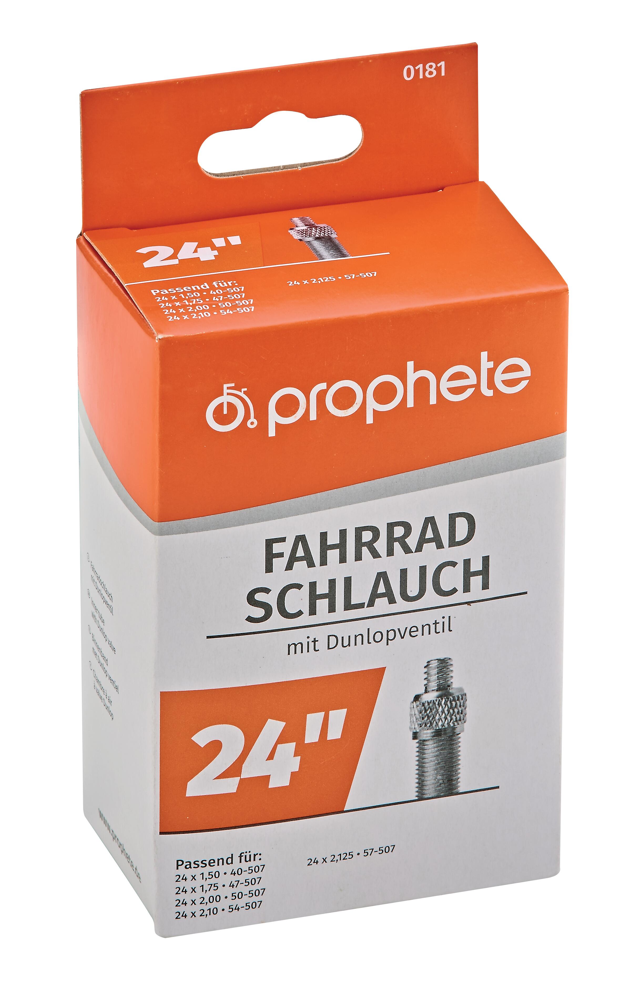 Chambre à air 24 pouces x 1,75 - 2,125, valve Dunlop 2/2