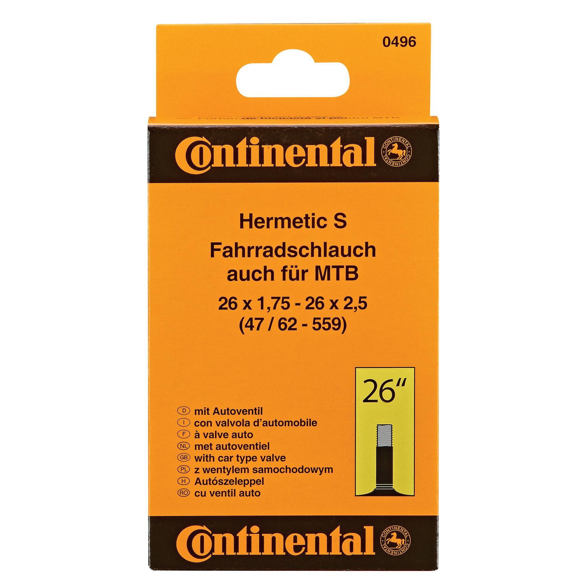 Continental - Chambre À Air Continental 26 Pouces X 1.75 - 2.125, Valve Auto - Chambre À Air - Decathlon