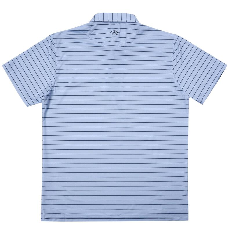 Polo de Golf Thin Lines Manches Courtes Homme Bleu Clair