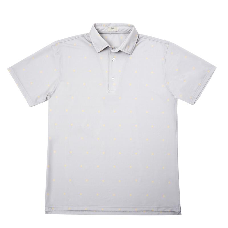 Polo de Golf Balles de Golf Manches Courtes Homme Gris Clair