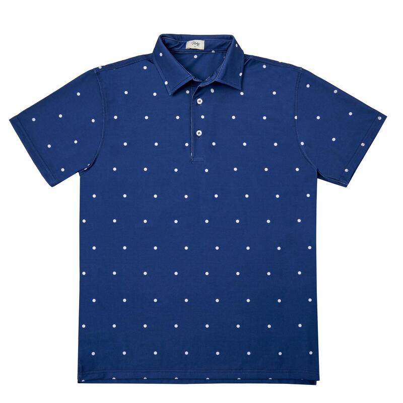 Polo da Golf Pallina da Golf Manica Corta Uomo Blu Navy