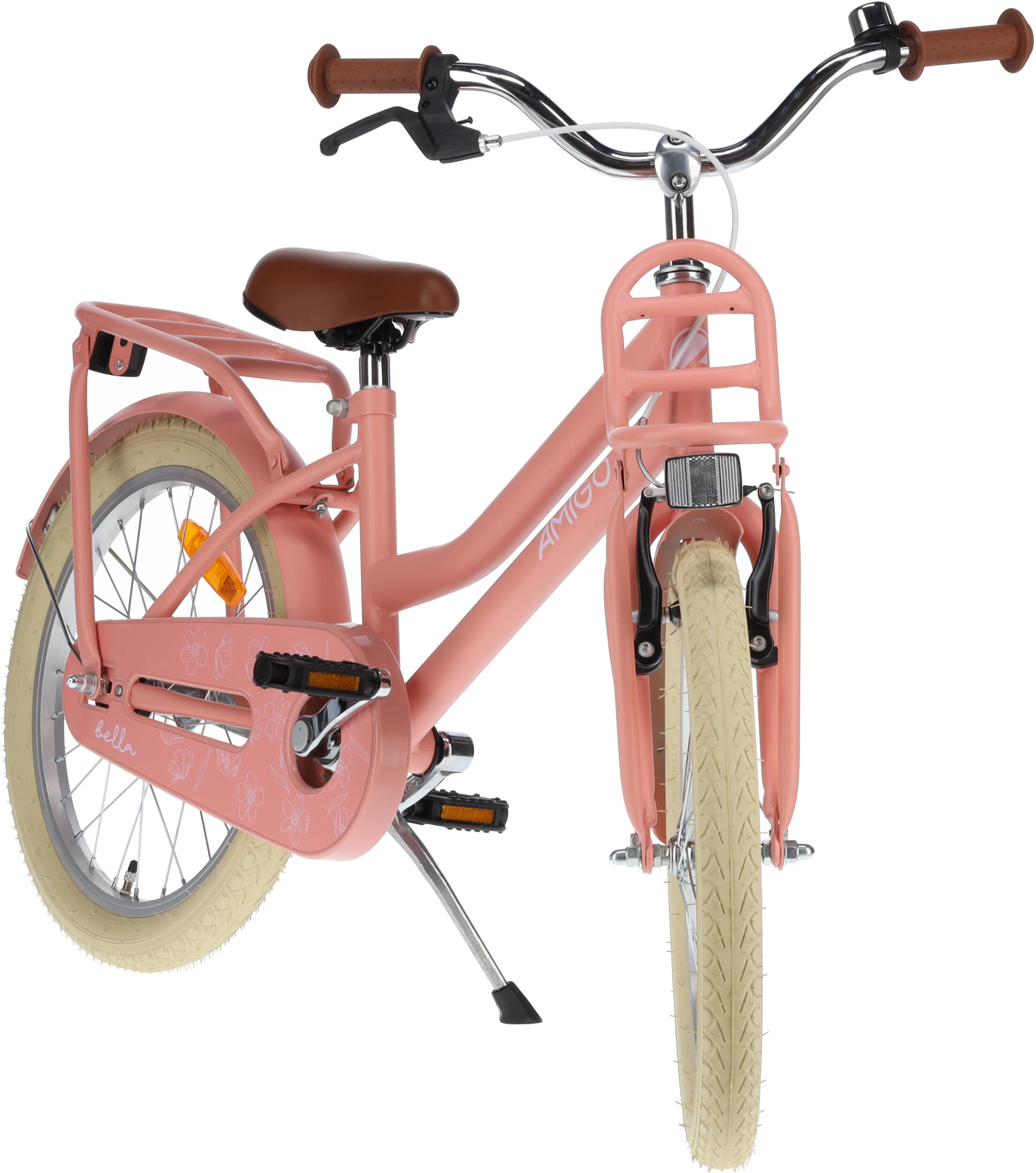 AMIGO Meisjesfiets Bella 18 Inch Meisjes Terugtraprem Zalmroze 5/7