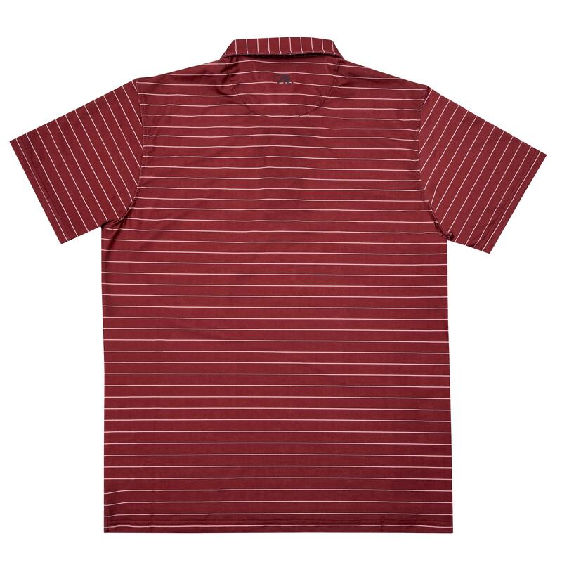 Polo de Golf Thin Lines Manches Courtes Homme Bordeaux