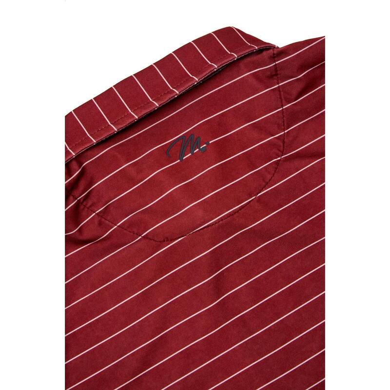 Polo da Golf Linee Fini Manica Corta Uomo Bordeaux