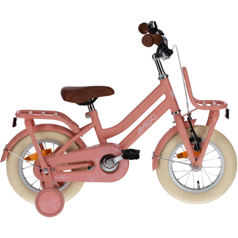 AMIGO Vélo fille Bella 12 Pouces 21 cm Fille Frein à rétropédalage Saumon