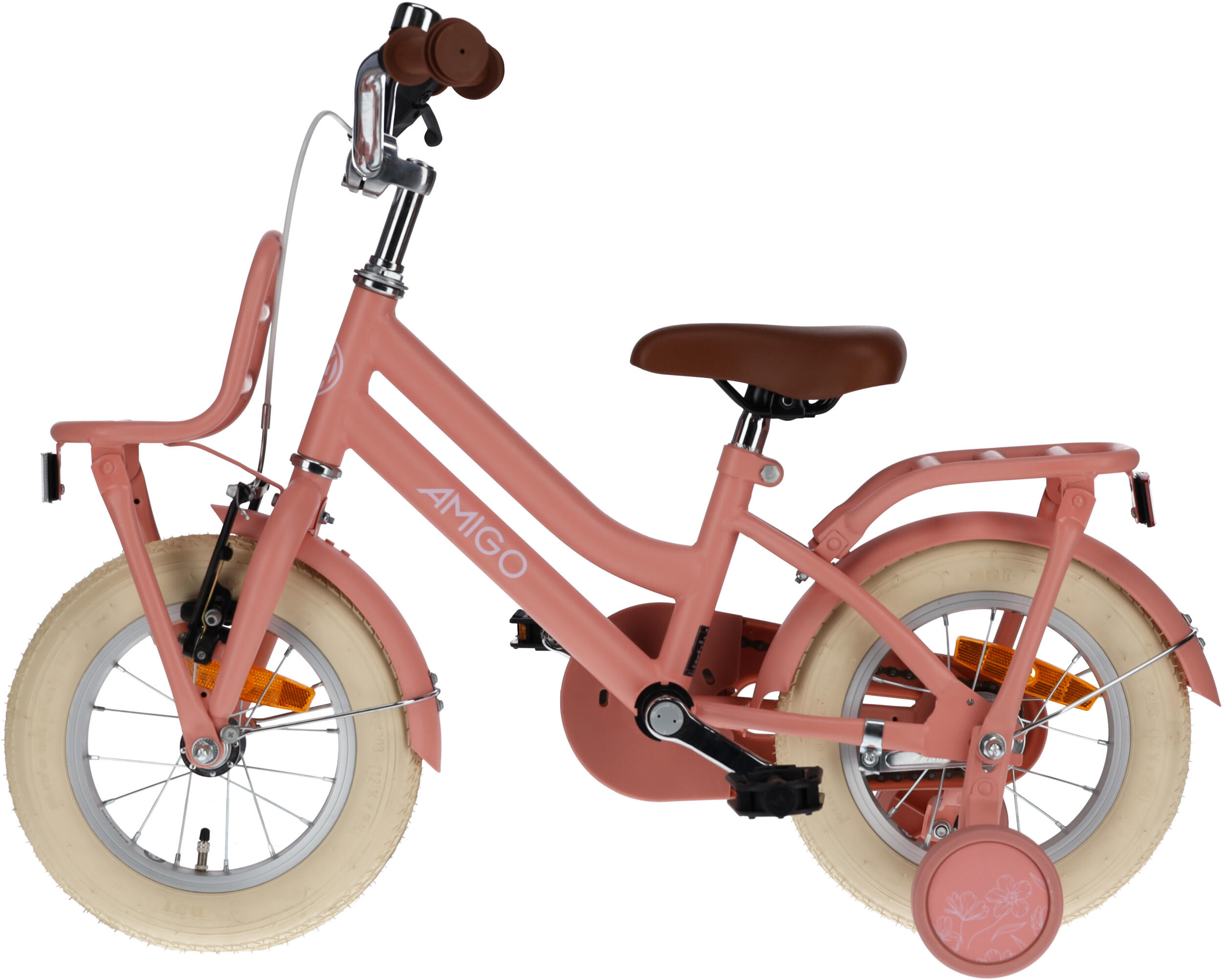 AMIGO Meisjesfiets Bella 12 Inch Meisjes Terugtraprem Zalmroze 4/7