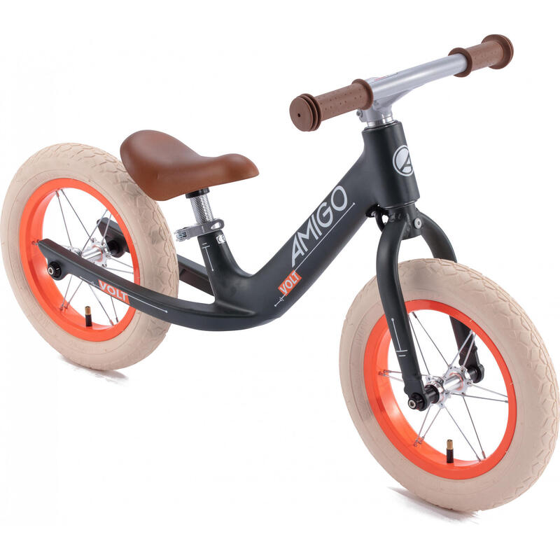 AMIGO Loopfiets met 2 wielen Volt Loopfiets 12 Inch Junior Donkergrijs