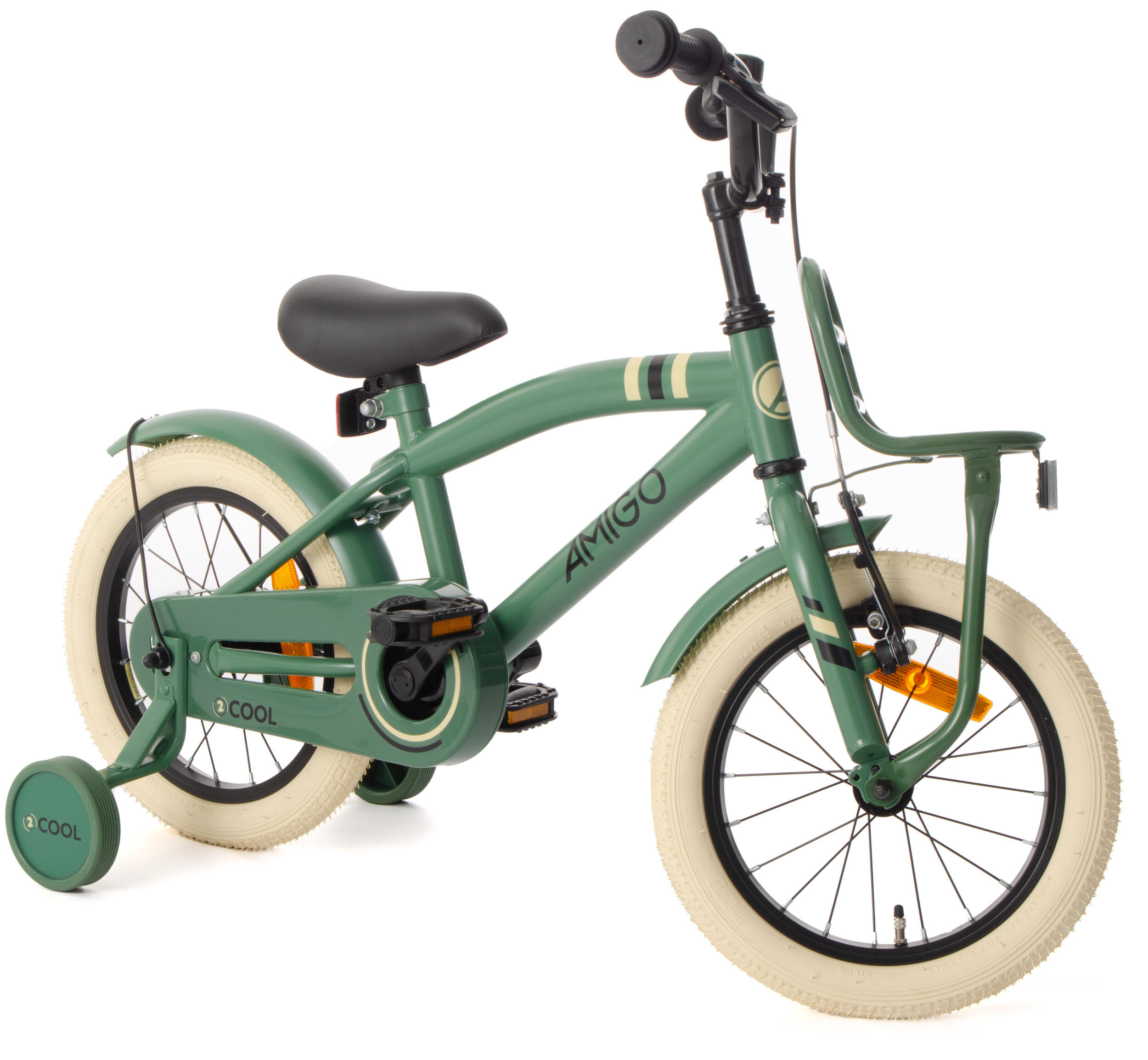AMIGO Jongensfiets 2Cool 14 Inch Jongens Terugtraprem Groen 5/7