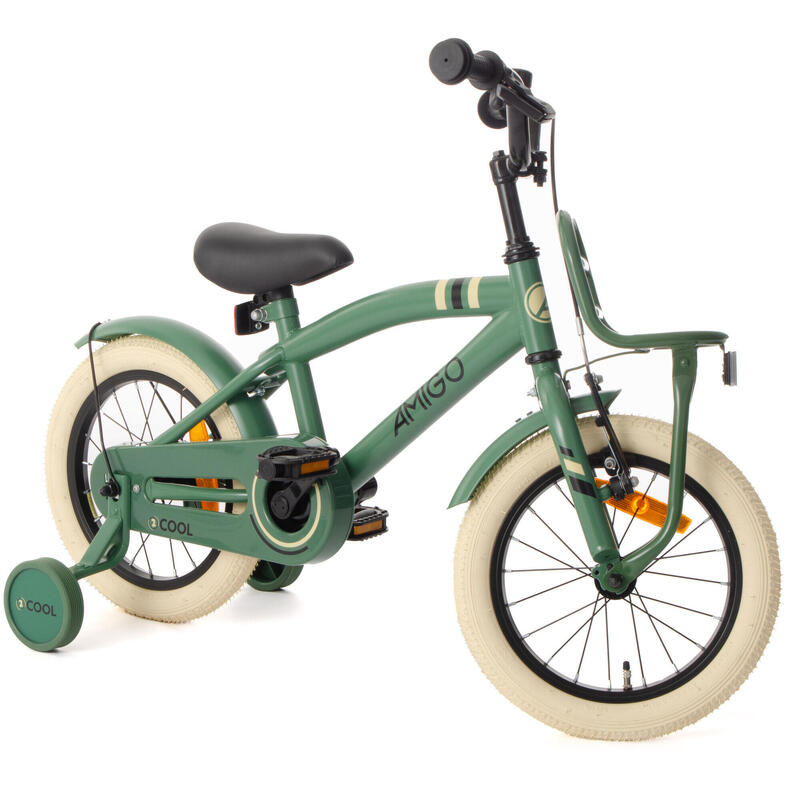 AMIGO Vélo garçon 2Cool 14 Pouces 24 cm Garçon Frein à rétropédalage Vert