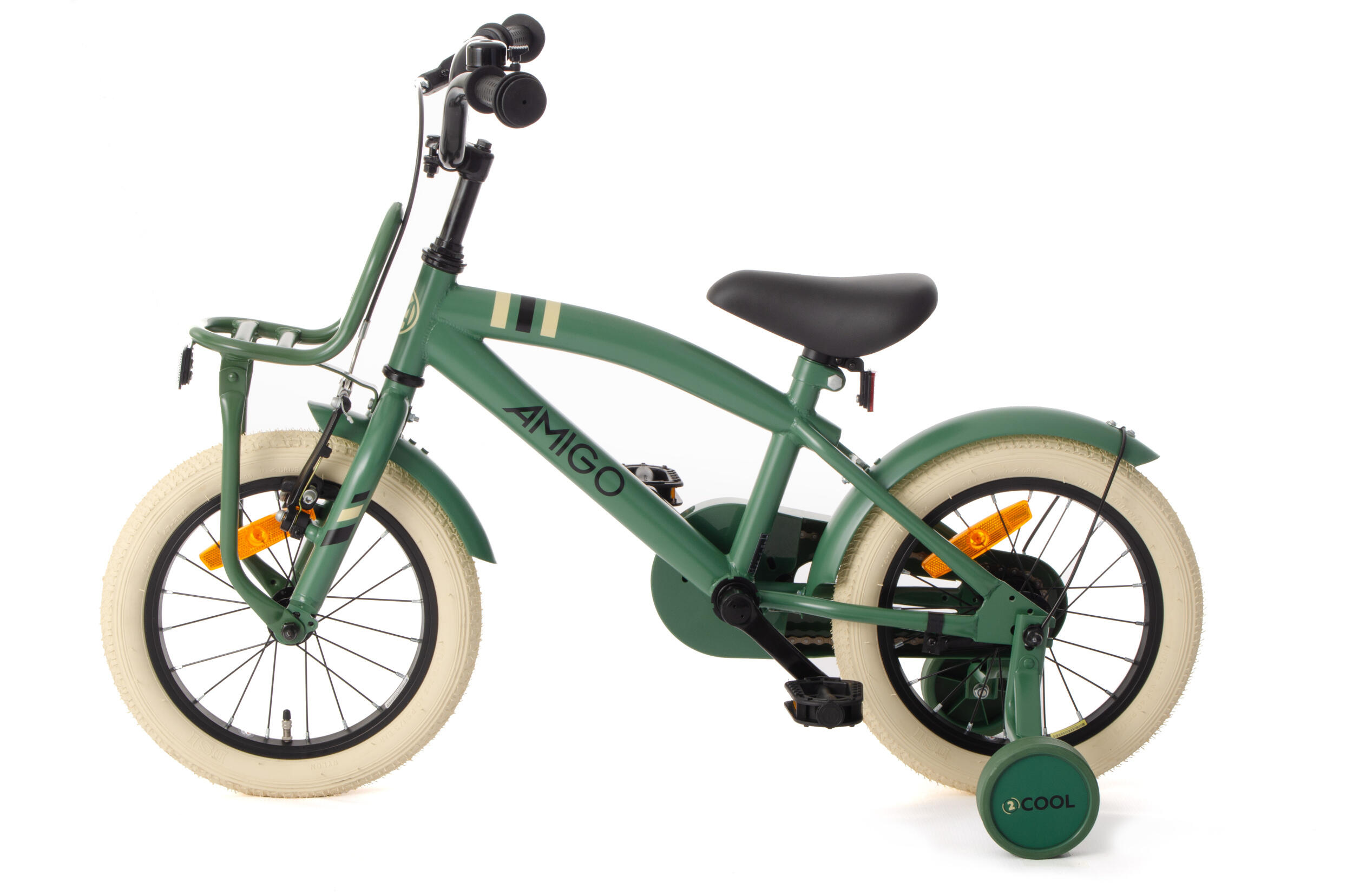 AMIGO Jongensfiets 2Cool 14 Inch Jongens Terugtraprem Groen 3/7