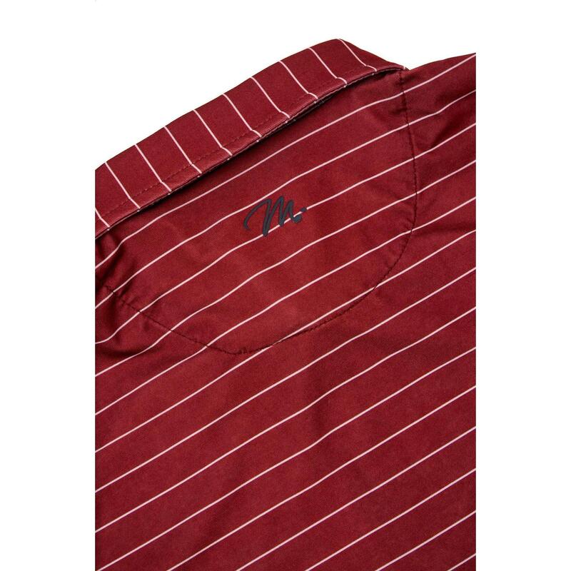 Polo de Golf Thin Lines Manches Courtes Homme Bordeaux