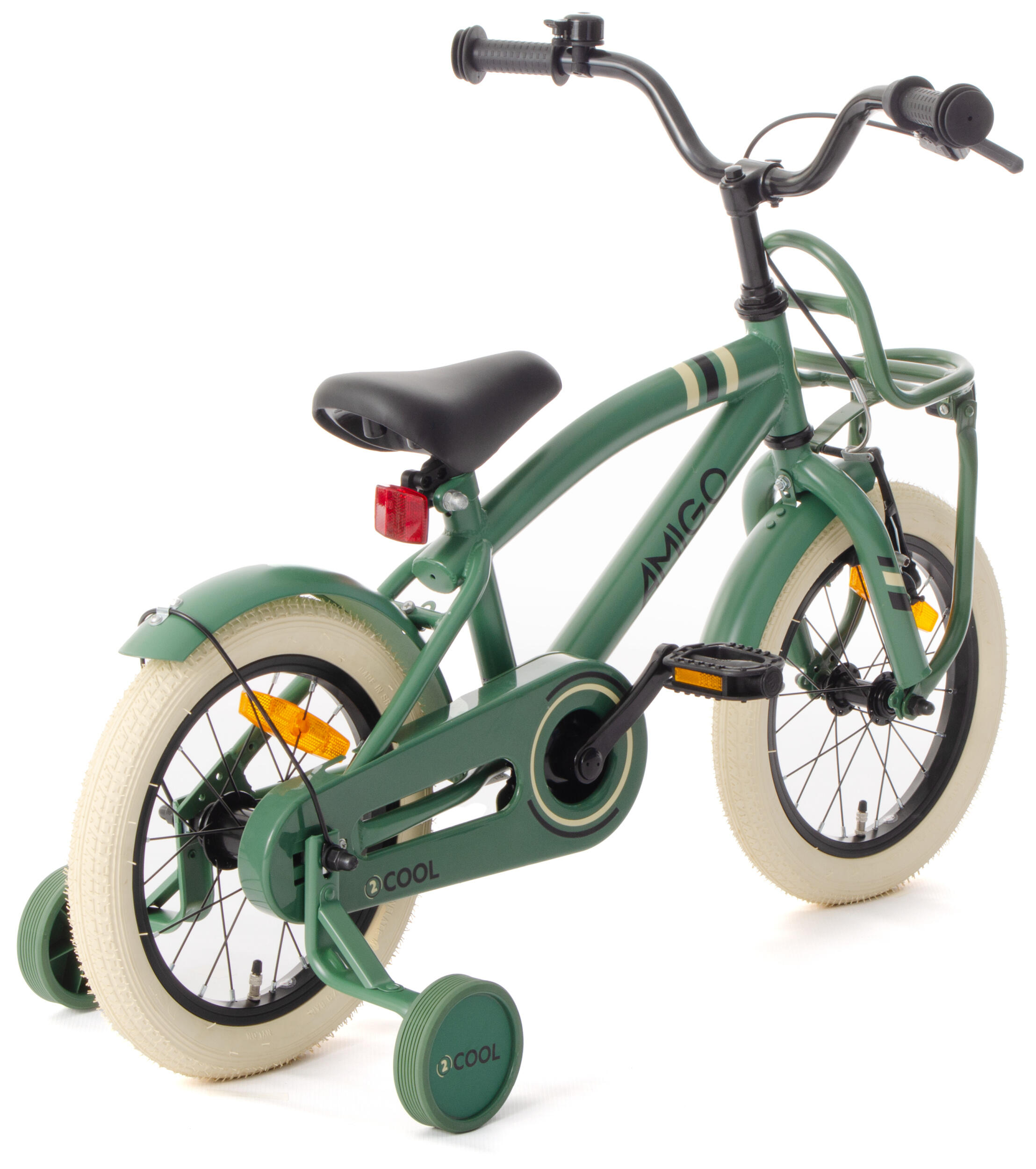 AMIGO Jongensfiets 2Cool 14 Inch Jongens Terugtraprem Groen 6/7