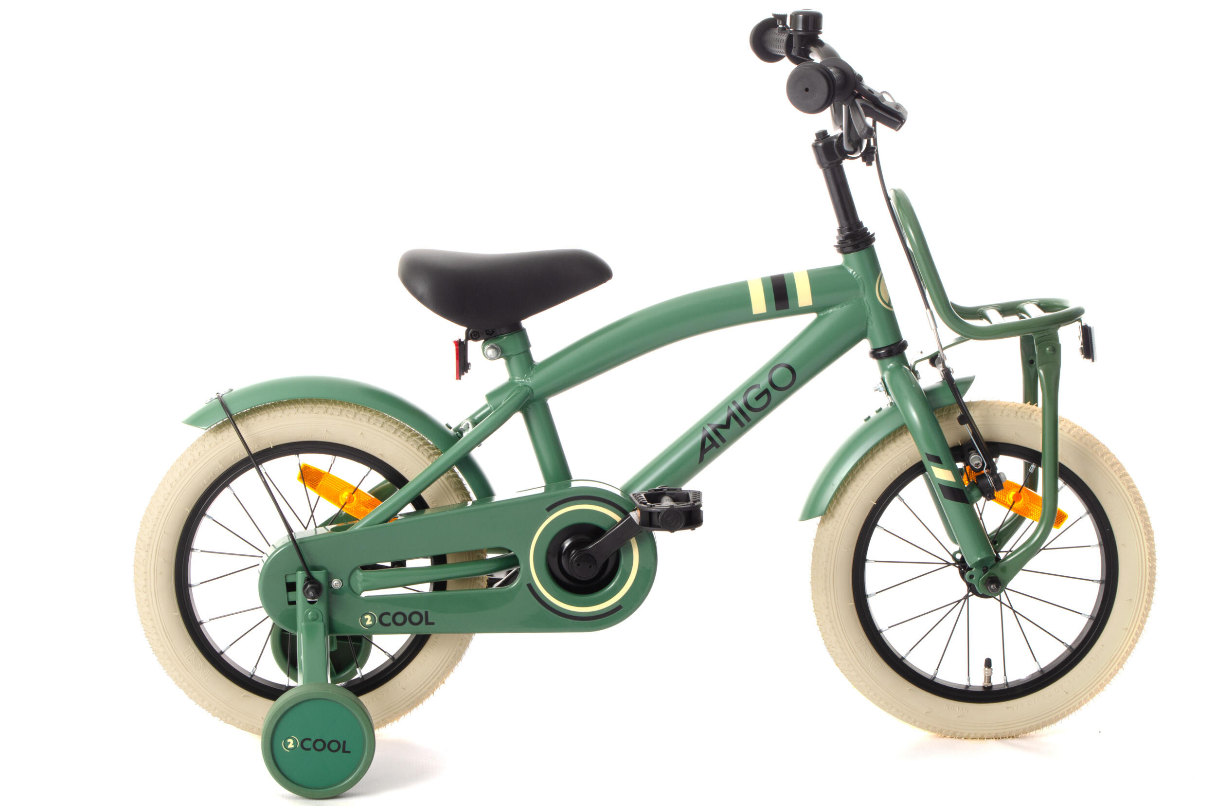 AMIGO AMIGO Jongensfiets 2Cool 14 Inch Jongens Terugtraprem Groen