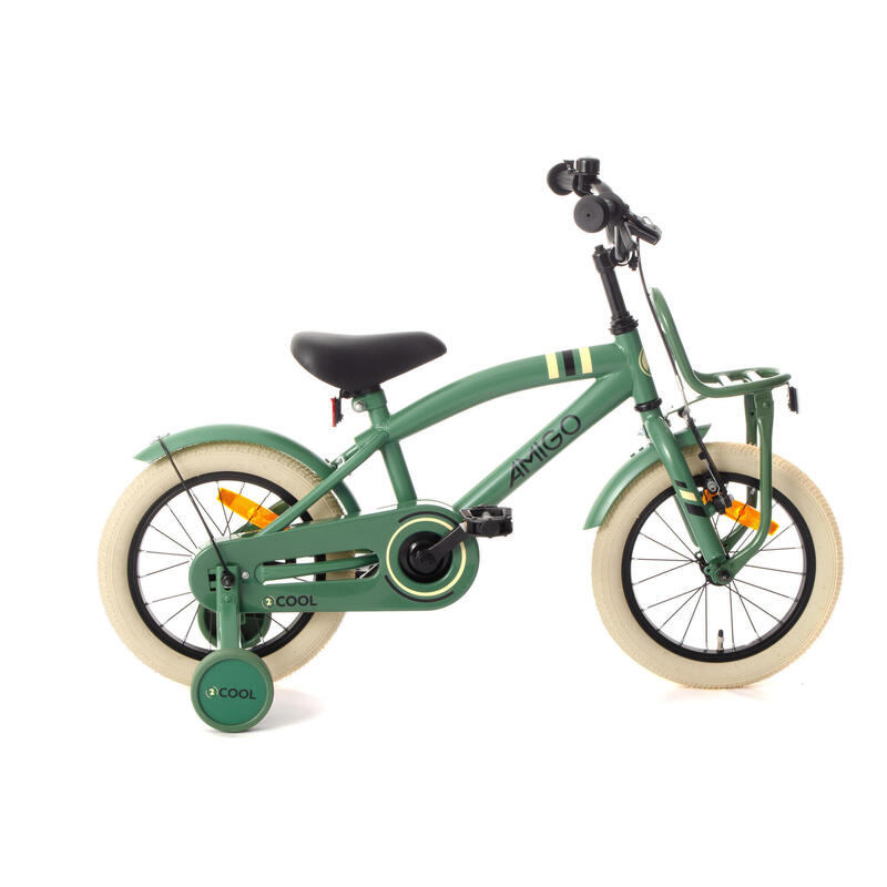 AMIGO Vélo garçon 2Cool 14 Pouces 24 cm Garçon Frein à rétropédalage Vert