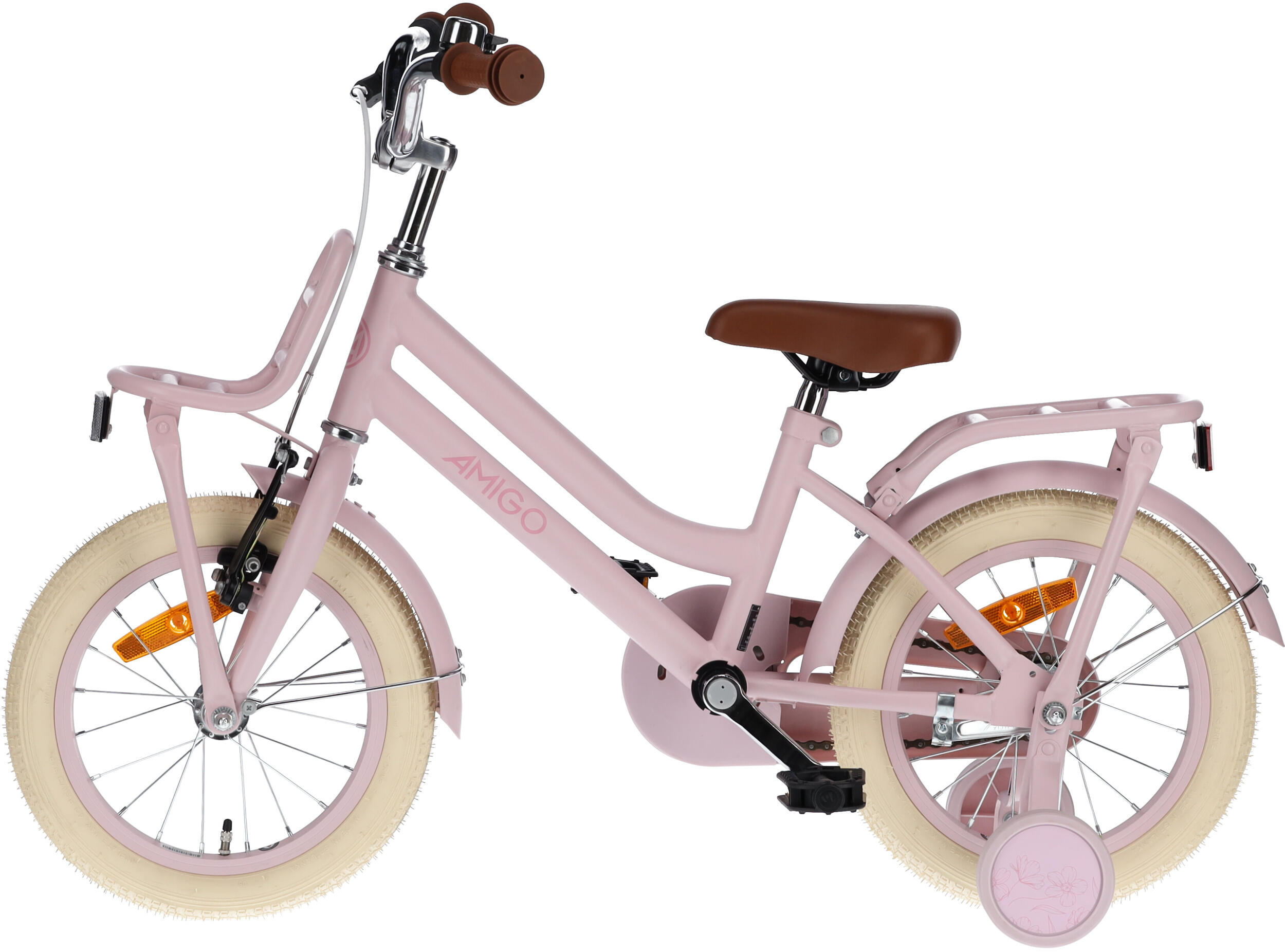 AMIGO Kinderfahrräder Mädchen Bella 14 Zoll Mädchen Rücktrittbremse Rosa 4/7