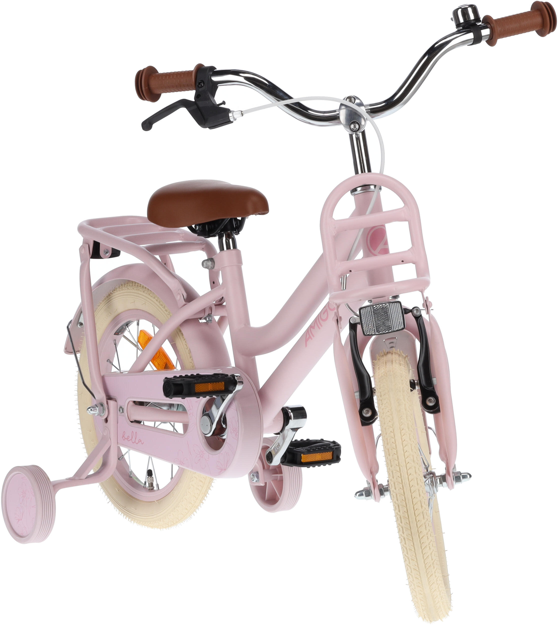 AMIGO Kinderfahrräder Mädchen Bella 14 Zoll Mädchen Rücktrittbremse Rosa 5/7