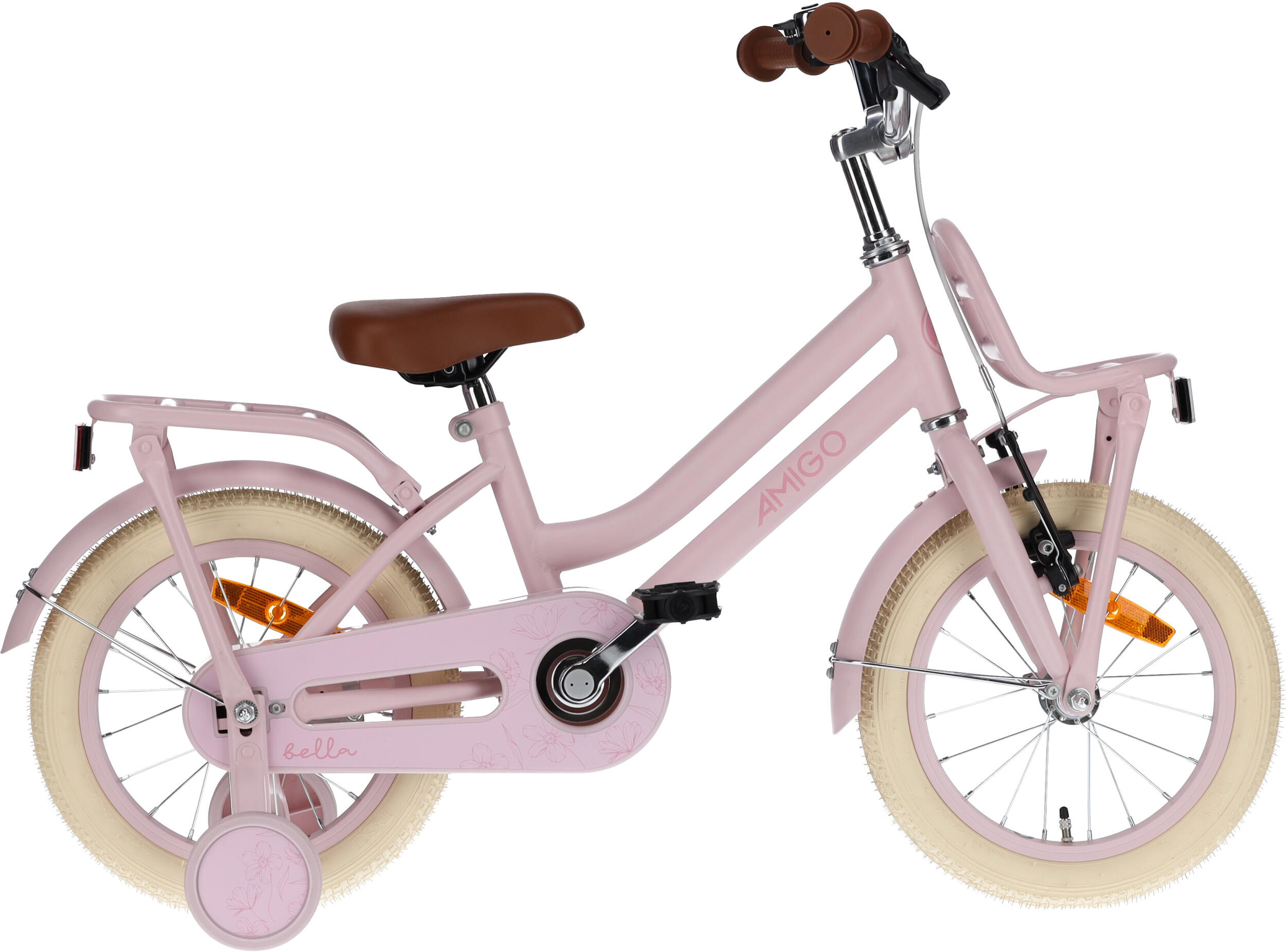 AMIGO AMIGO Kinderfahrräder Mädchen Bella 14 Zoll 24 cm Mädchen Rücktrittbremse Rosa