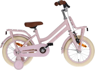 AMIGO Kinderfahrräder Mädchen Bella 14 Zoll Mädchen Rücktrittbremse Rosa