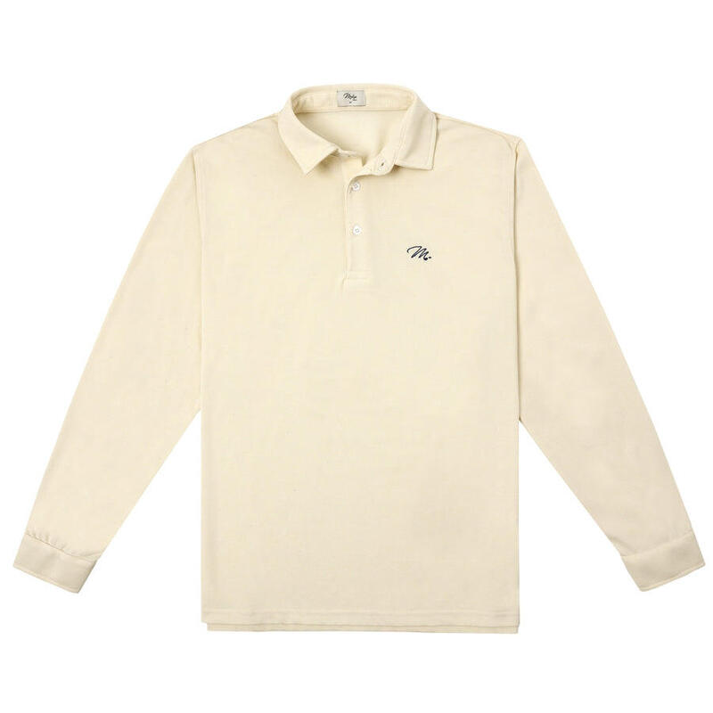 Polo da Golf Eco Piqué Manica Lunga Uomo Beige