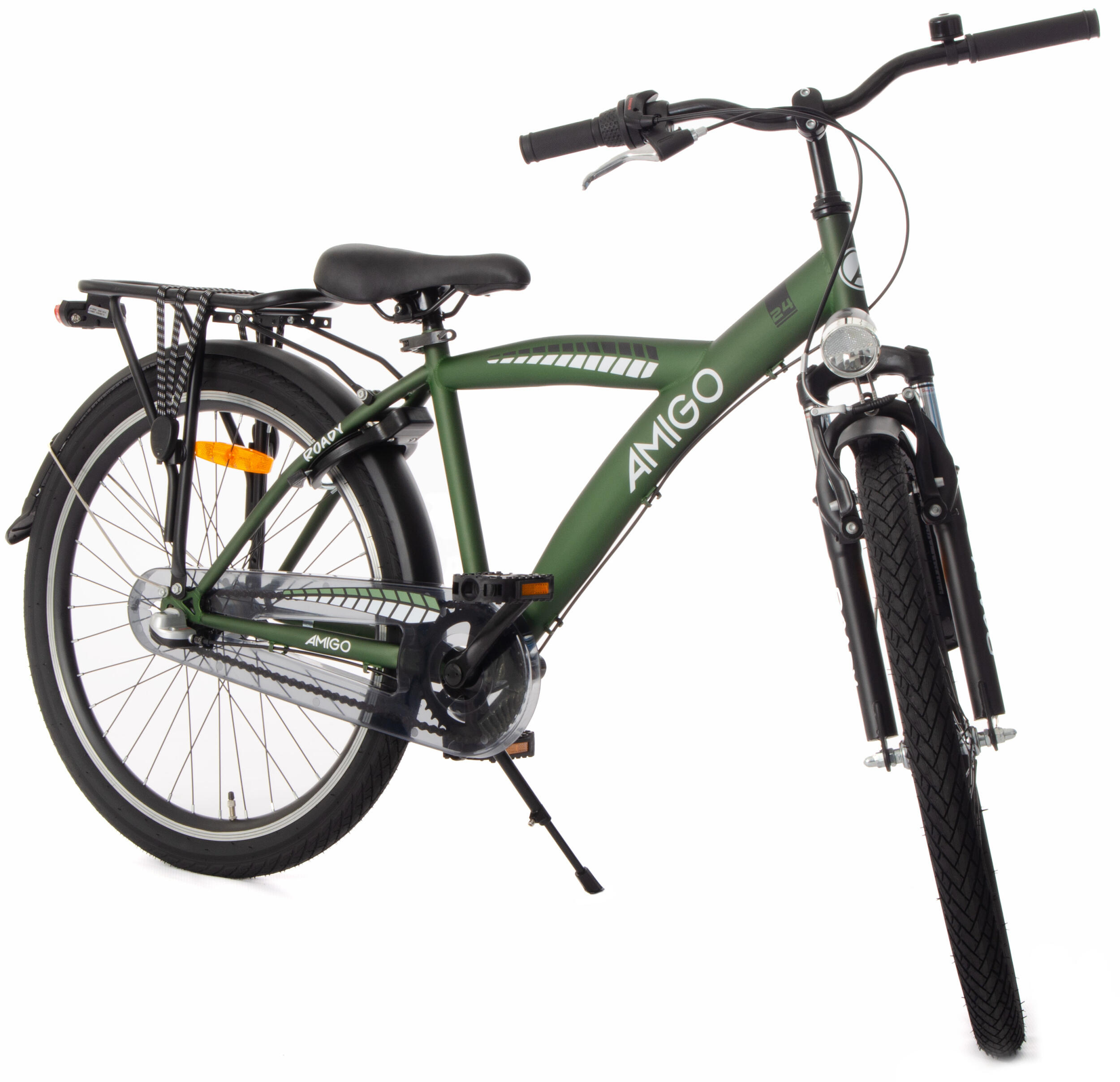 AMIGO Jongensfiets Roady 24 Inch Jongens 3V Terugtraprem Groen 4/7