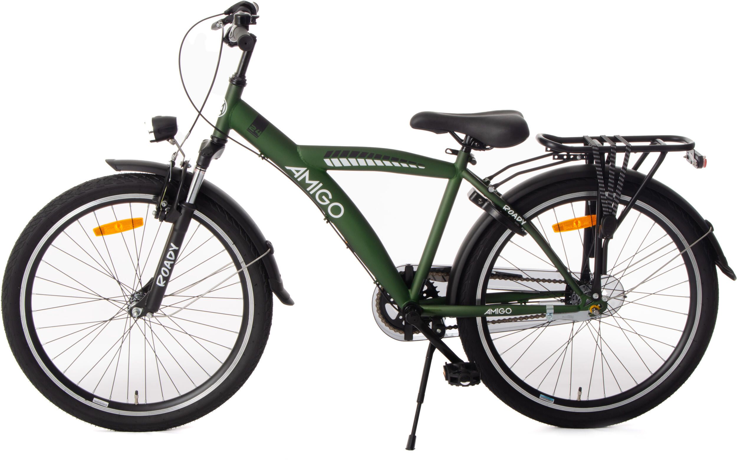 AMIGO Jongensfiets Roady 24 Inch Jongens 3V Terugtraprem Groen 3/7