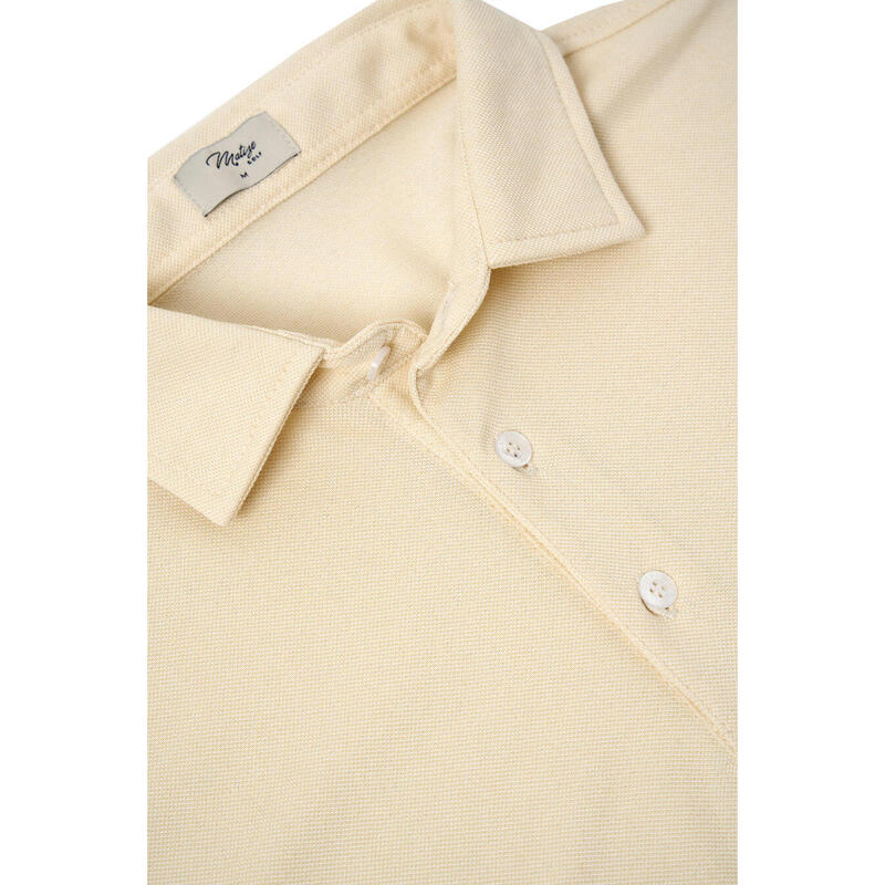 Polo da Golf Eco Piqué Manica Corta Uomo Beige