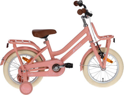 AMIGO Kinderfahrräder Mädchen Bella 14 Zoll Mädchen Rücktrittbremse Lachsfarben