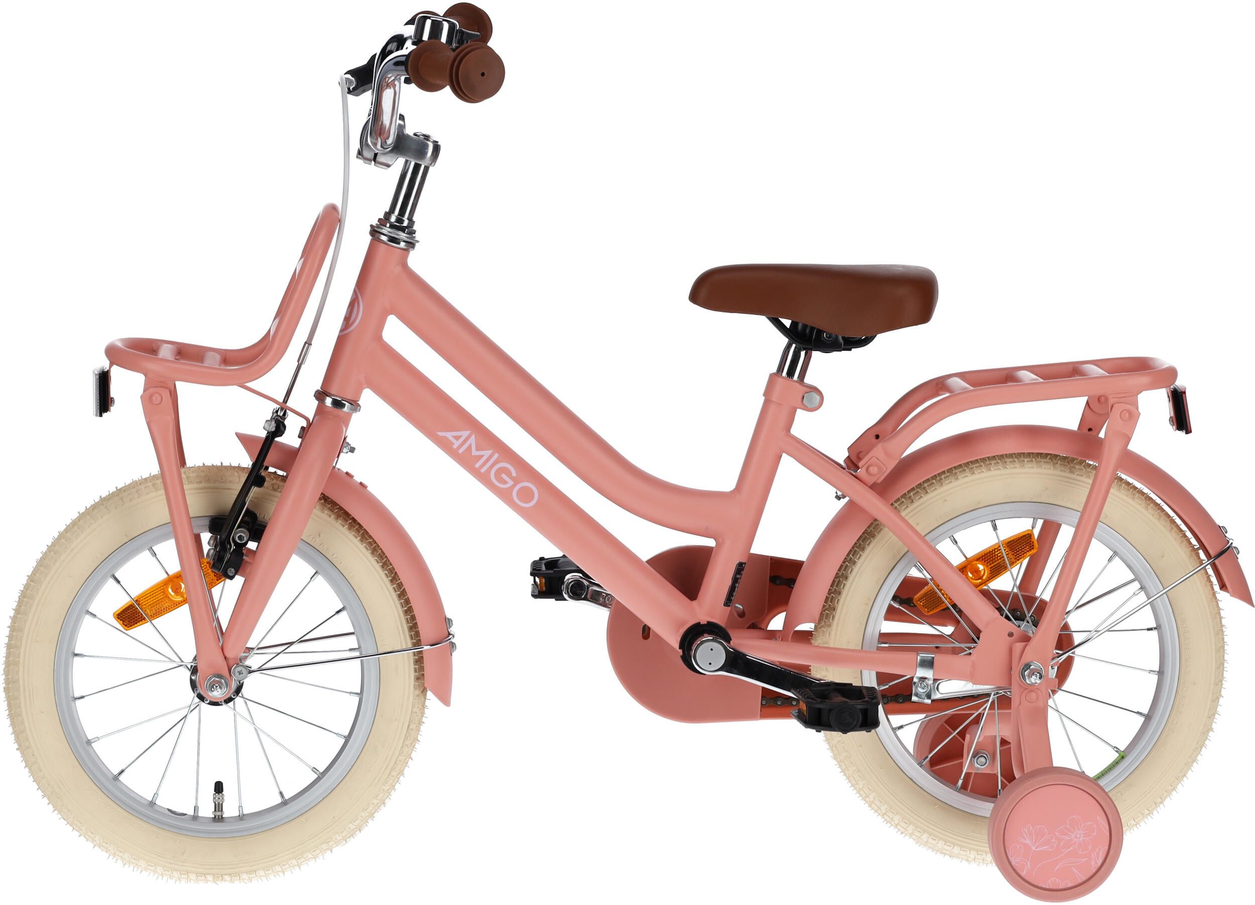 AMIGO Kinderfahrräder Mädchen Bella 14 Zoll Mädchen Rücktrittbremse Lachsfarben 4/7
