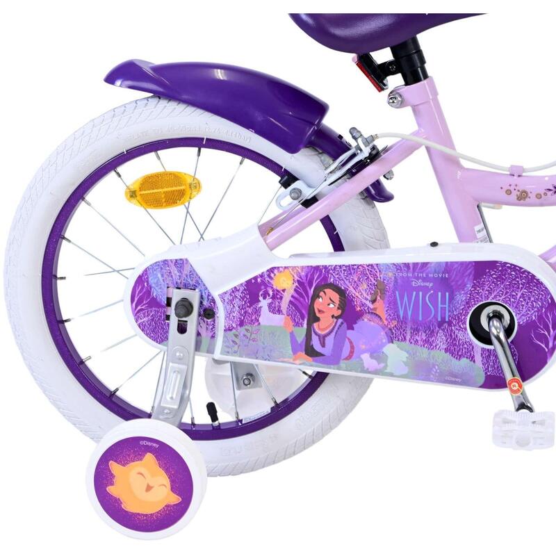 VOLARE BICYCLES Vélo enfant Disney Wish, 16 pouces, sans frein à rétropédalage