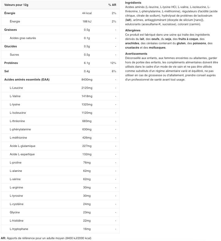 Acides aminés essentiels - Amino EAA Xplode Powder - Punch aux Fruits 520g 2/3
