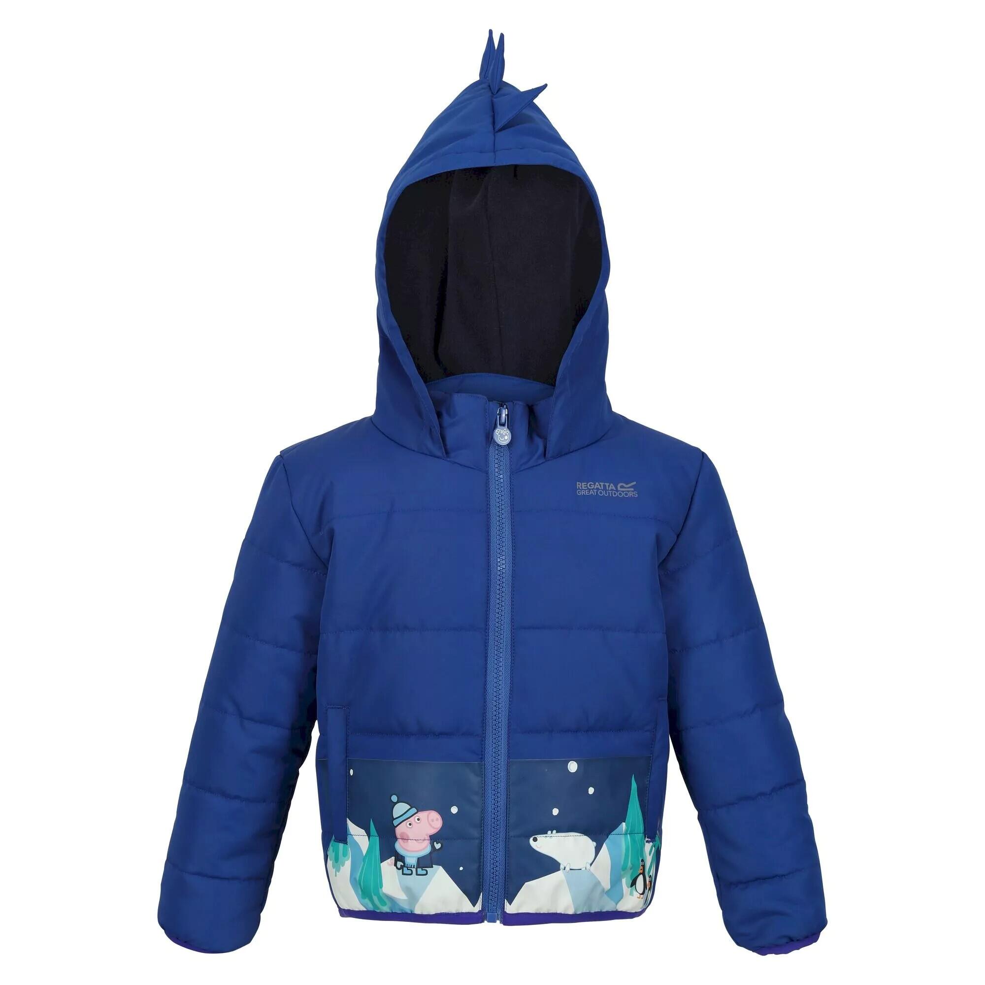 REGATTA Boys Peppa Pig Winter Scene Padded Jacket (Space Blue)