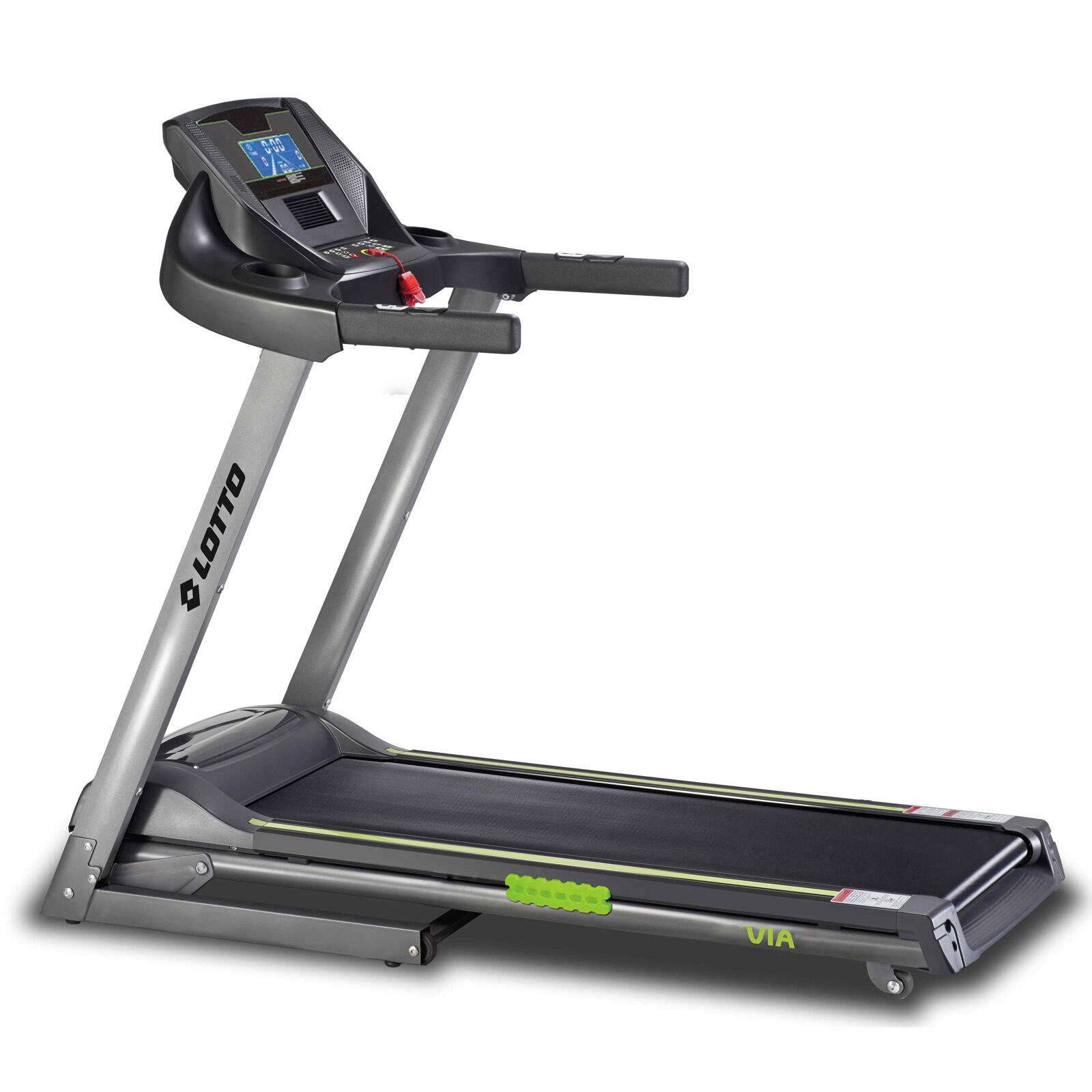 Lotto - Lotto Via Tapis De Course Electrique Pliable, Max 120kg, Bluetooth,1-16 Km/h - Tapis De Course - Gris - Taille Unique - Decathlon