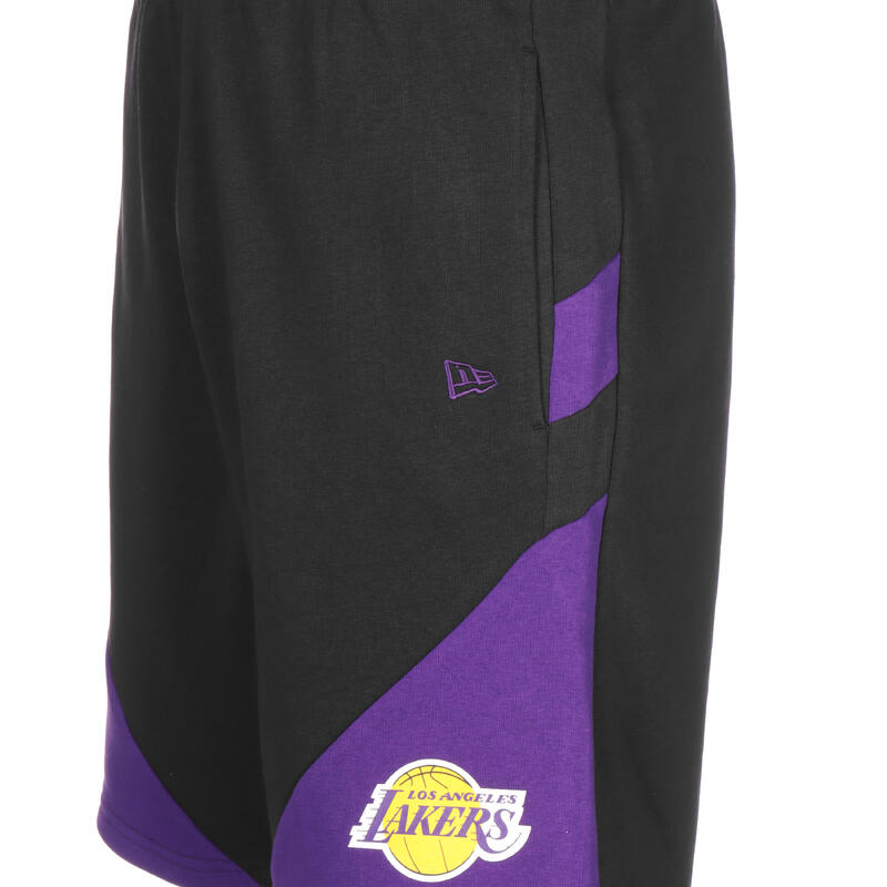 Férfi rövidnadrág, New Era NBA Team Los Angeles Lakers Short, fekete