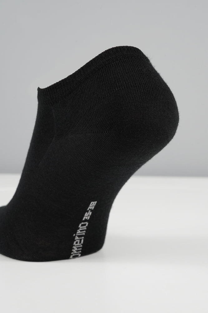 S17 Merino Wollen Sneakersokken 6-Pack Zwart 4/5