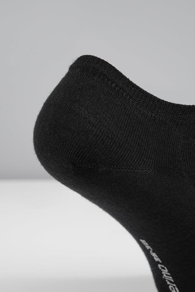 S17 Merino Wollen Sneakersokken 6-Pack Zwart 5/5