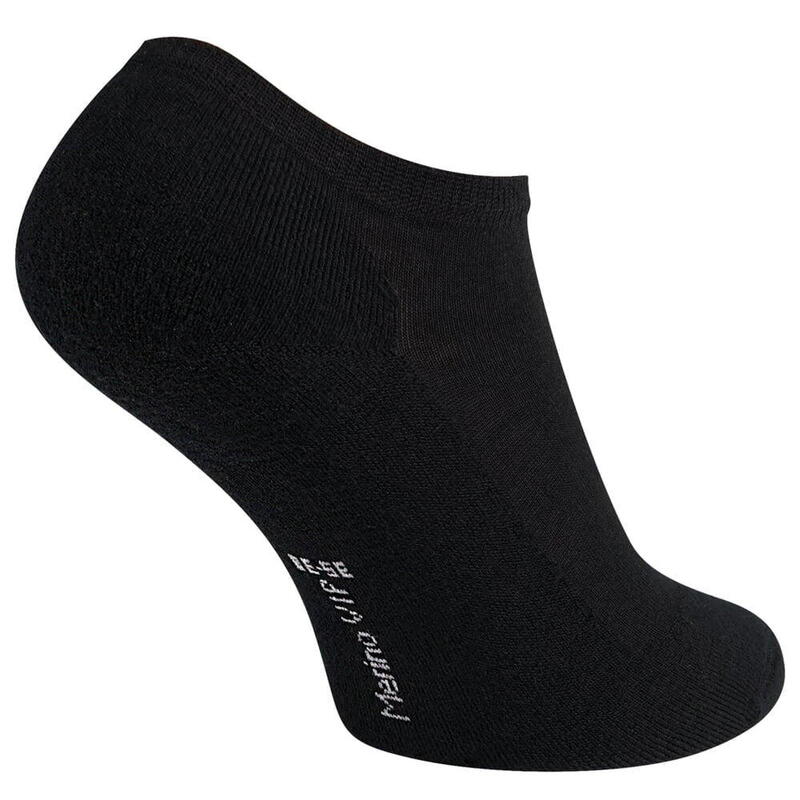 Lot de 6 paires de Chaussettes Sneakers en Laine Mérinos S17 Noir