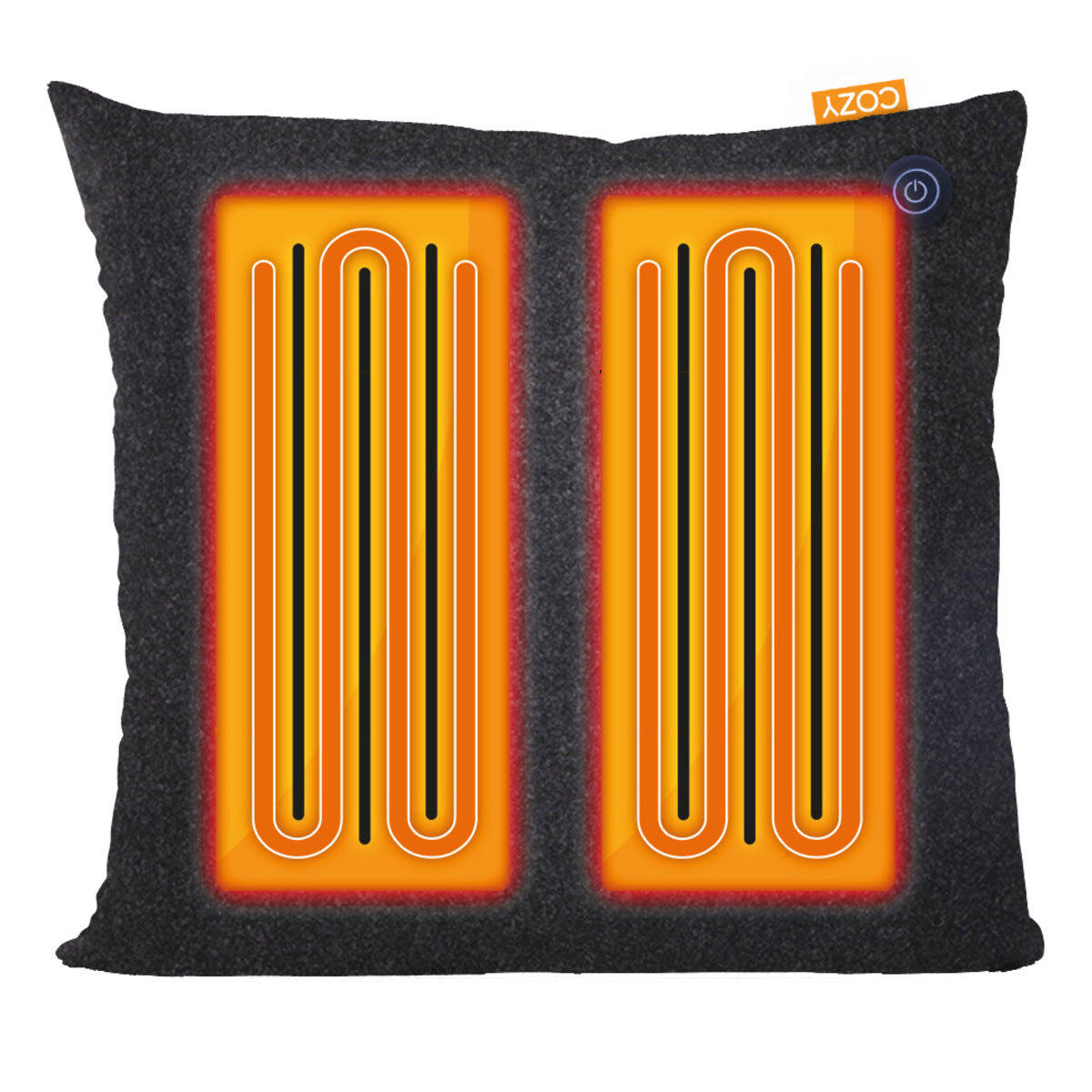 Cozy Heated Cushion UNA (45cm x 45cm) - Studio Orange 4/4