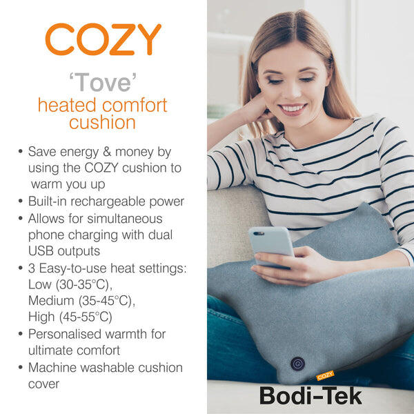 Bodi-Tek Cozy Heated Cushion TOVE (60cm x 45cm) - Onyx 4/5