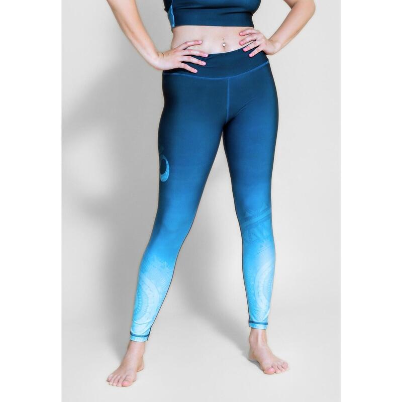 Mallas Leggings Yoga Pilates Shambhala Om Shanti Océano Poliéster Reciclado