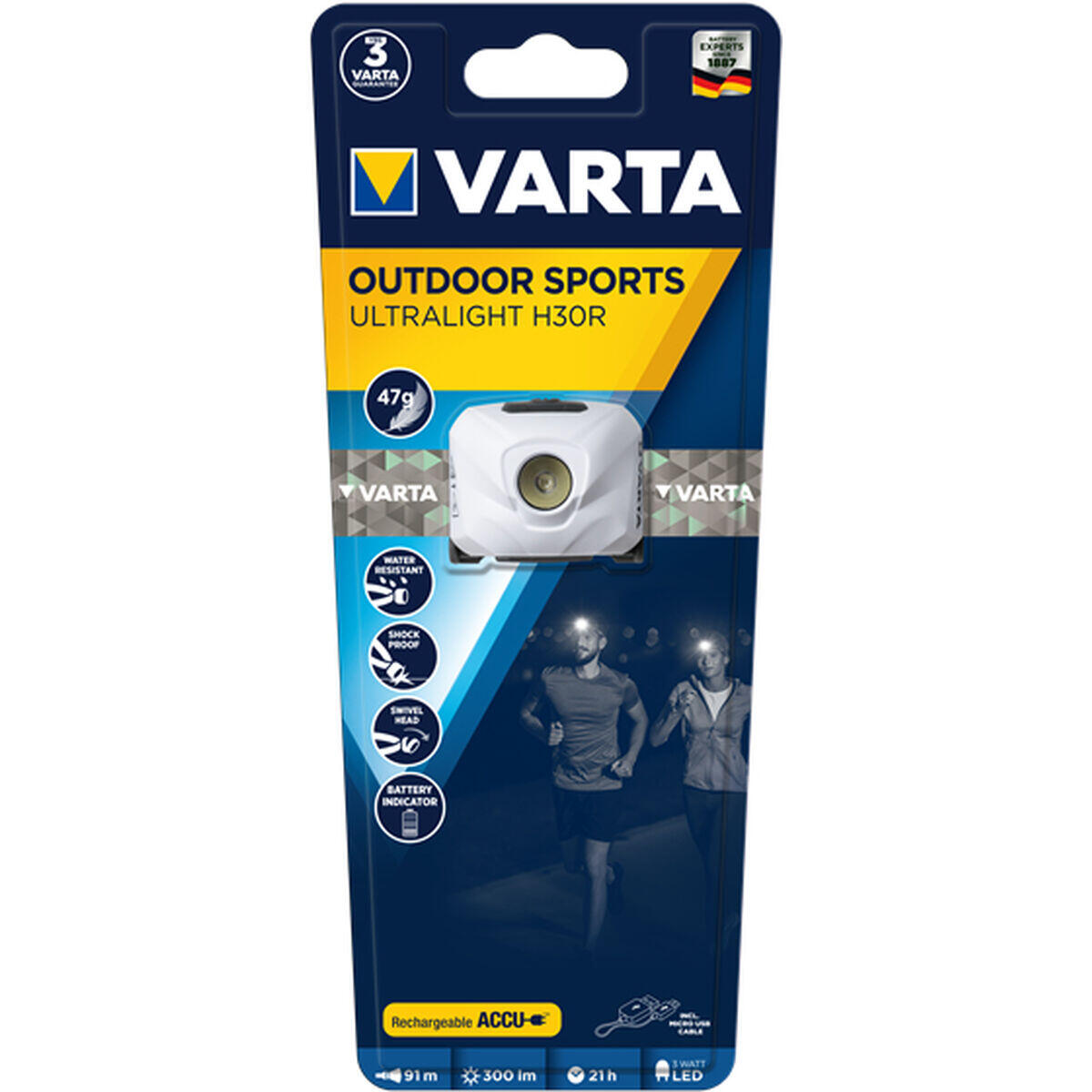 Linterna LED para la Cabeza Varta ULTRALIGHT H30R 2/3